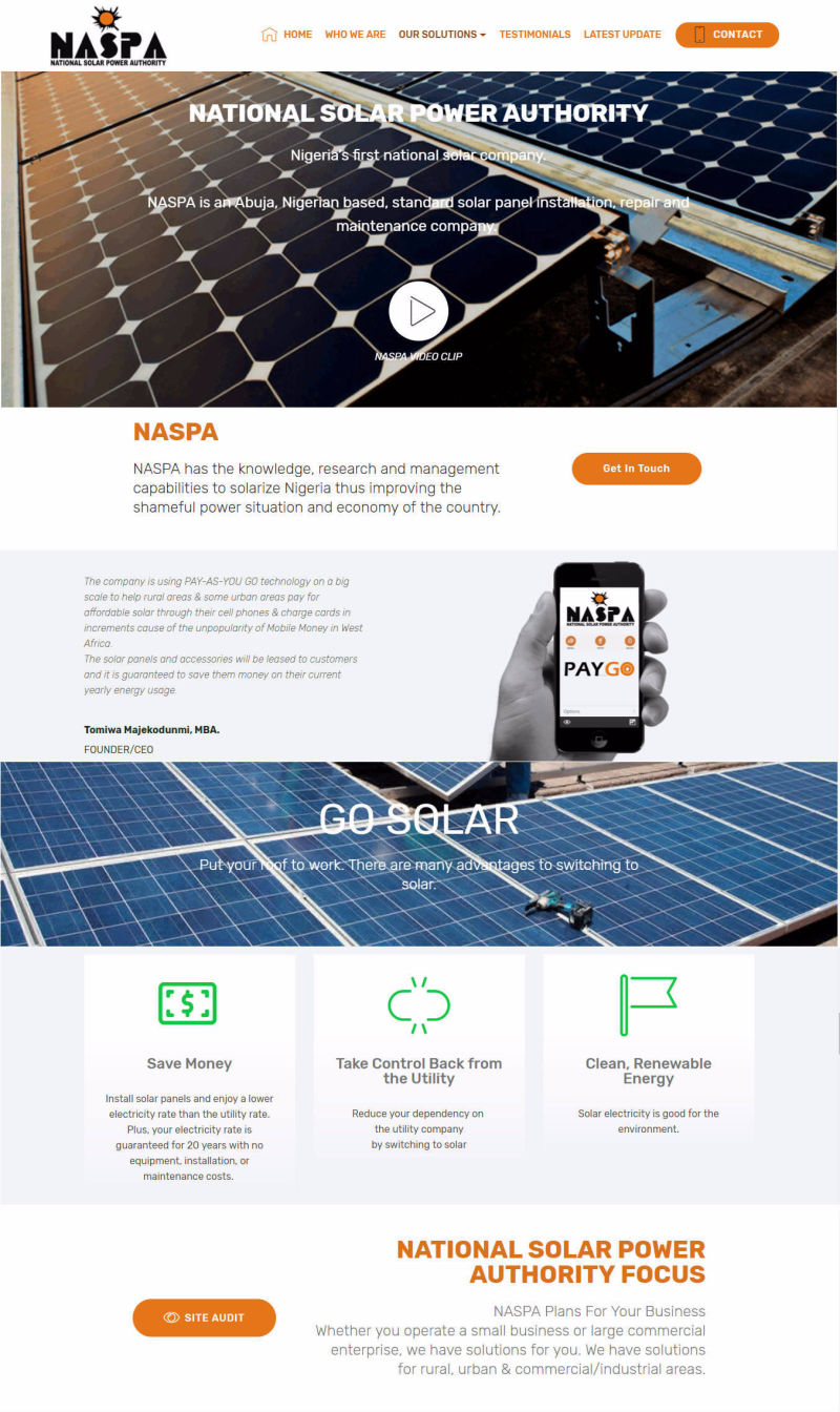 NATIONAL SOLAR POWER AUTHORITY