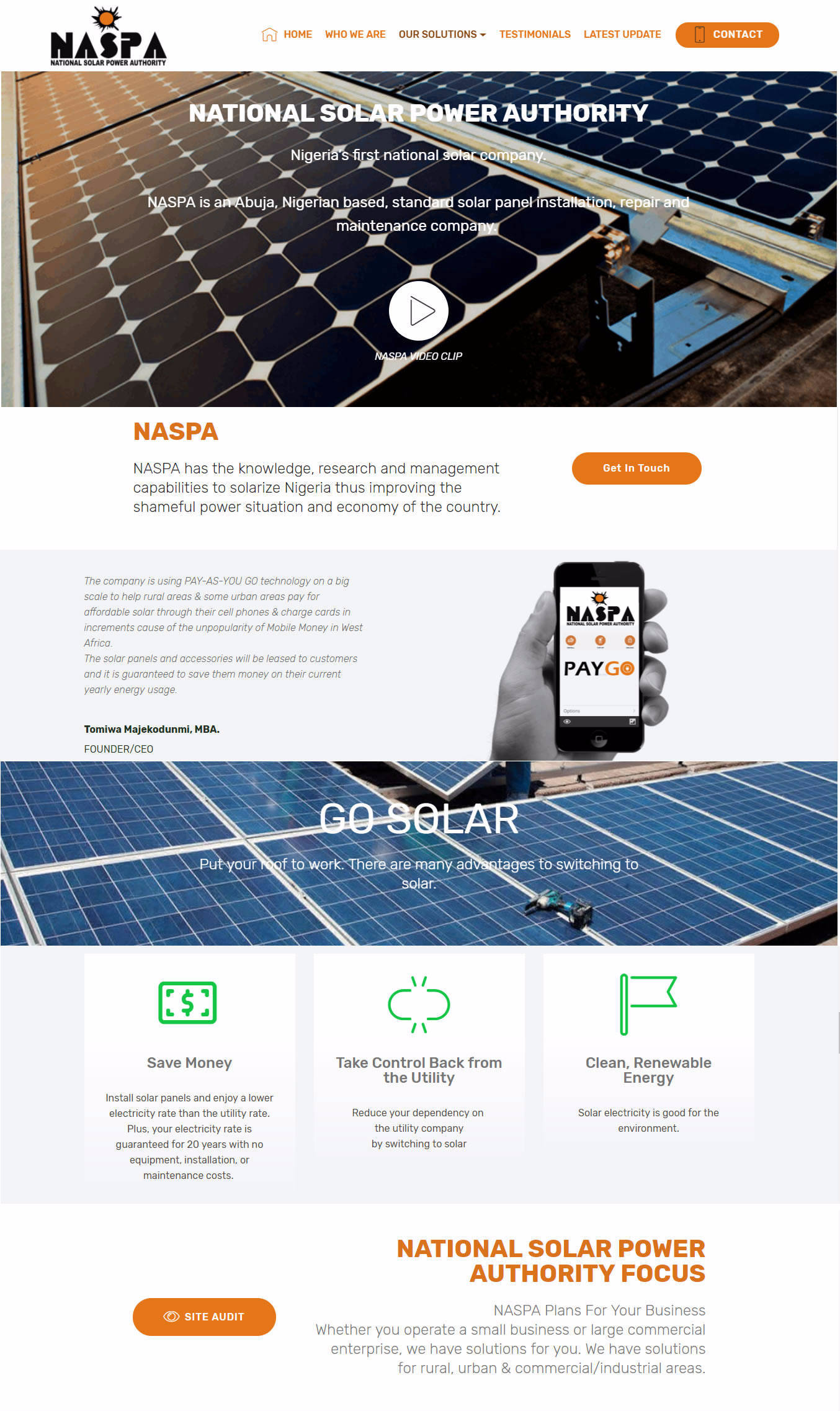 NATIONAL SOLAR POWER AUTHORITY